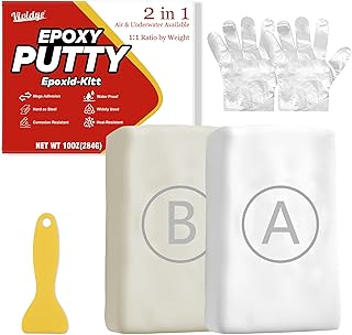 Mastic Époxy Blanc, 280g Pâte à Réparer Rapide pou