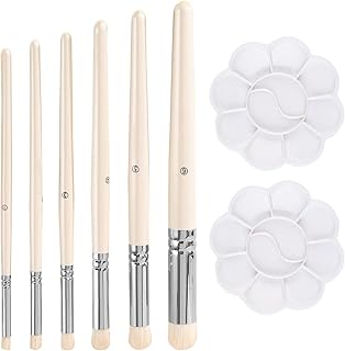 IDNVFY 5 Pinceaux À Sec Et 2 Palettes, Outils De Peinture, Fournitures d