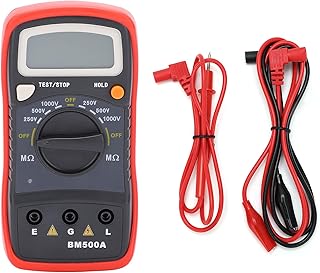 BM500A 250V/500V/1000V Mégohmmètre électronique, Compteur de Résistance D