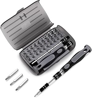 Vinabo Jeu Tournevis de Précision 32 en 1- Mini Set Tournevis Magnétique Bricolage Electronique de Réparation Kit, Outil Informatique pour PC, MacBook, iPhone, Lunettes, Montre, Smartphone