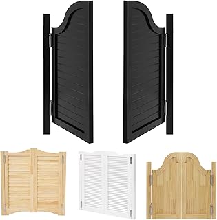 KXFAMZ Porte de salon en bois massif, porte de café basculante, demi-portes intérieures avec charnières, ouverture bidirectionnelle, fermeture automatique pour la maison, le bureau, le restaurant