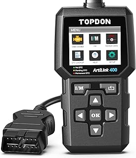 TOPDON AL400 Lecteur de Codes OBD2, 10 Fonctions OBD2, Vérification du Voyant Moteur/Test d