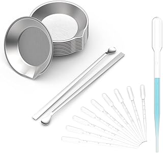 DIYESMART Lot de 12 plateaux de peinture, 2 agitateurs et 10 pipettes de 3 ml pour aérographe, bricolage, modélisme, outils de construction de peinture, léger...