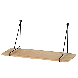 AKTIVE Max Home Etagère Murale, 40 cm, Charge maximale 5 kg, avec Supports métalliques triangulaires, Flottante, Effet Bois, Décoration, Salon, Salle à Manger, Cuisine, Salle de Bain (18489)