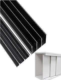 Kit de rail pour porte coulissante, système à 3 rails pour un fonctionnement en douceur sur les placards, les armoires et les cloisons de séparation, design sans rainure pour une installation facile